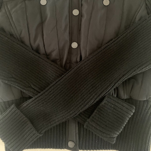 BCBG MAXAZRIA Black Mock Neck Sweater Jacket NWT Size  Large - Picture 2 of 6